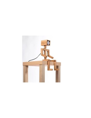 Lámpara Robot de madera