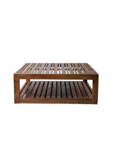 Mesa de centro madera de teca 96 x 96 x 36 cm