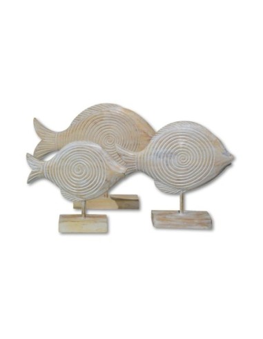 Set peces decorativos madera natural albasia