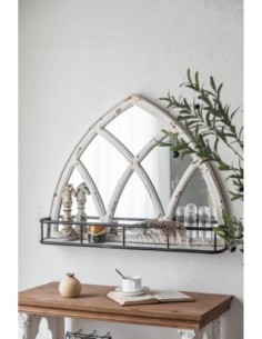 Espejo forma de arco con repisa 65 x 80cm 2