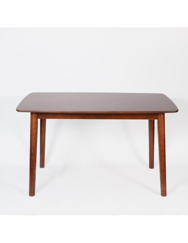 Mesa de comedor STRAUSS de madera oscura 130 x 80cm