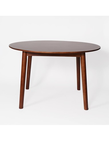 Mesa de comedor CHOPIN redonda de madera oscura 120cm