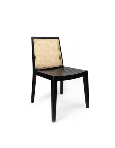 Silla Naura de comedor negro