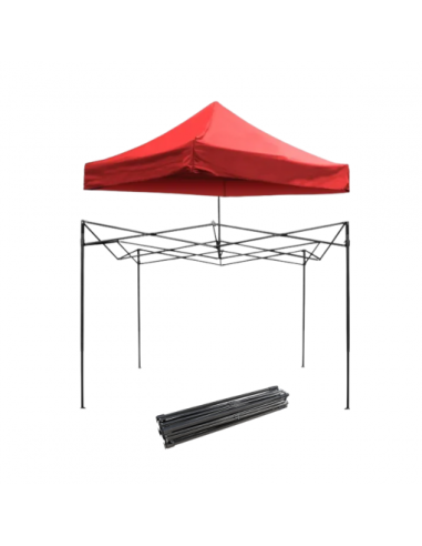 Toldo + Estructura plegable 3×3 metros color Rojo