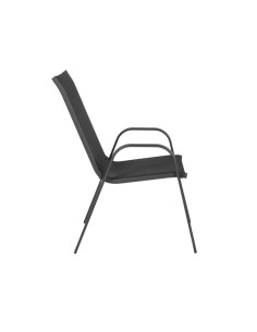 Silla Rinconada de fierro y malla textileno color negro 2