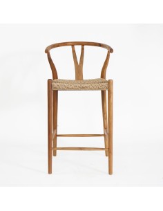 Silla BAR Wishbone madera / fibra sintética color natural... 2