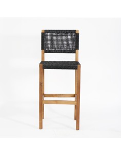 Silla de BAR simón madera / fibra sintética color negro... 2
