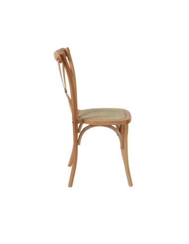 Silla Cruceta CROSSBACK madera de haya y rattan...