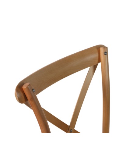 Silla Cruceta CROSSBACK madera de haya y rattan...
