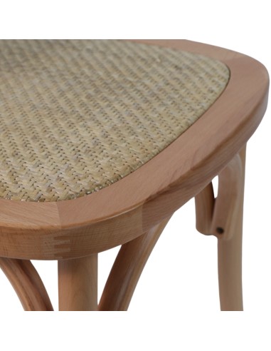 Silla Cruceta CROSSBACK madera de haya y rattan...