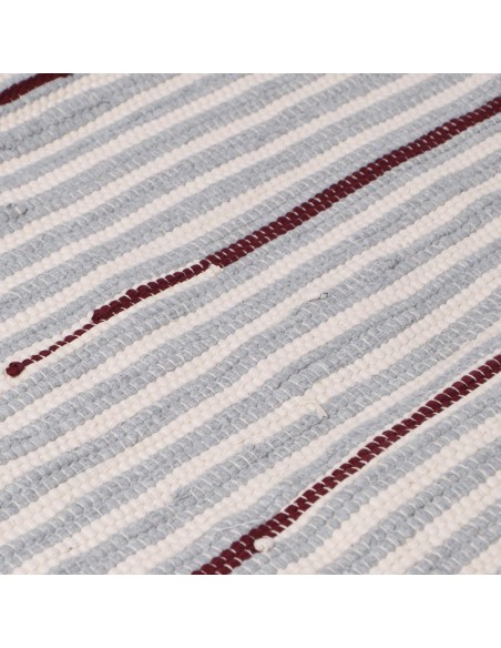 ALFOMBRA JANIKA DE YUTE Y ALGODÓN BEIGE BLANCO 120 X 170CM